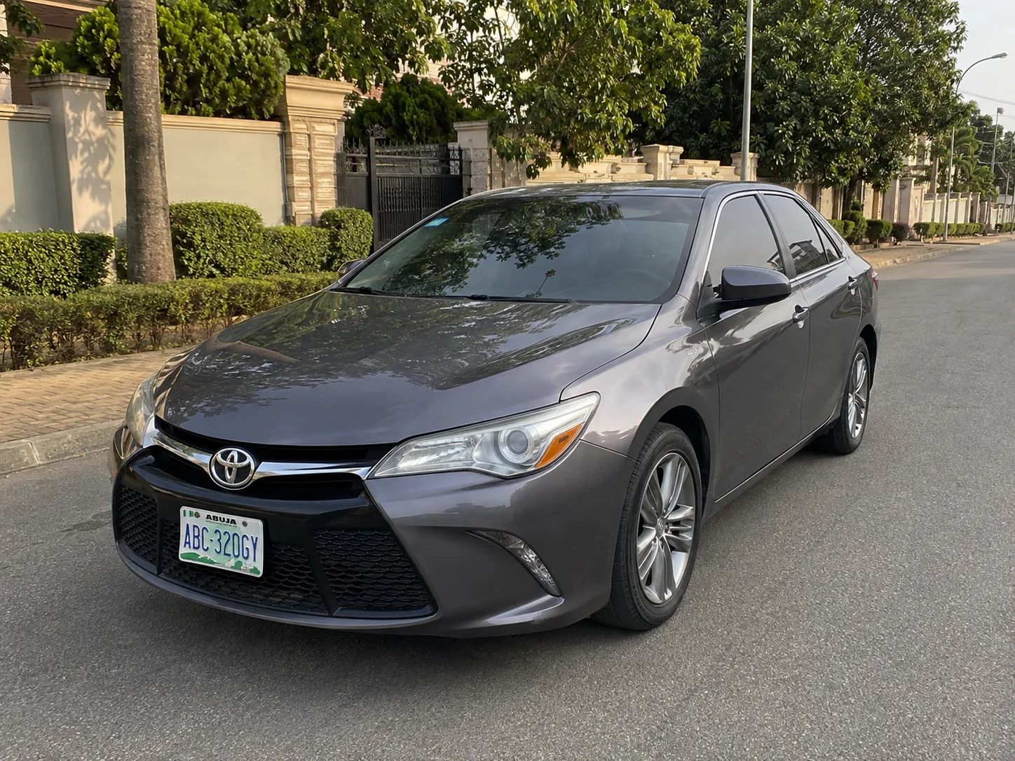 Grey Toyota Camry 2017 self drive rental Abuja